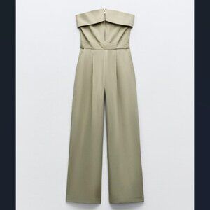 Zara Strapless Zipper Jumpsuit